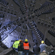 Illustration for article titled Train-Sized Drill Eats Through Earth and Concrete